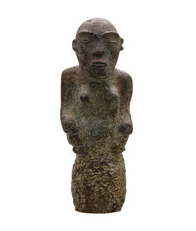 红山文化圆雕石刻女神像